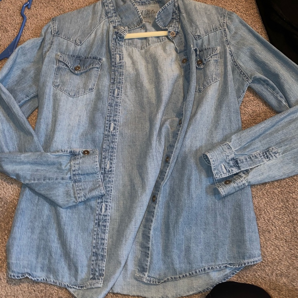 Denim button up